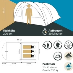 Skandika Egersund 3 Sleeper Protect Tunneltent