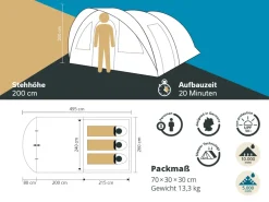 Skandika Egersund 3 Sleeper Protect Tunneltent