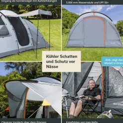 Skandika Egersund 5 XL Sleeper Protect tunneltent