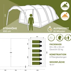 Skandika Falkenberg 6 Tunneltent