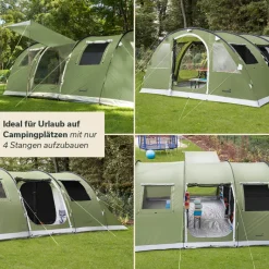 Skandika Gotland 5 tunneltent - Green