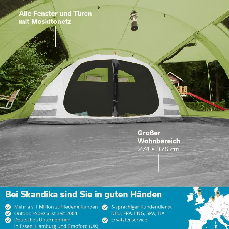 Skandika Gotland 5 tunneltent - Green