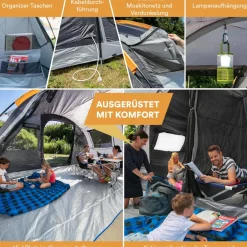 Skandika Gotland 6 zwarte Tunneltent