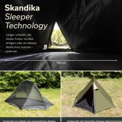 Skandika Hemus 2 Sleeper trekkerstent - donkere slaapcabine