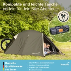 Skandika Hemus 2 Sleeper trekkerstent - donkere slaapcabine