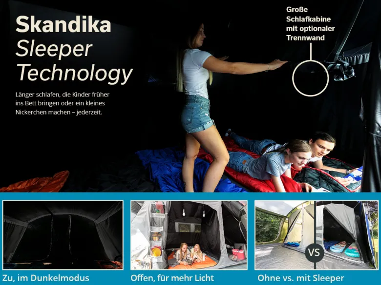 Skandika Hurricane 12 Sleeper Protect tunneltent