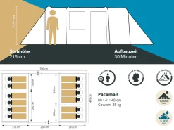 Skandika Hurricane 12 Sleeper Protect tunneltent