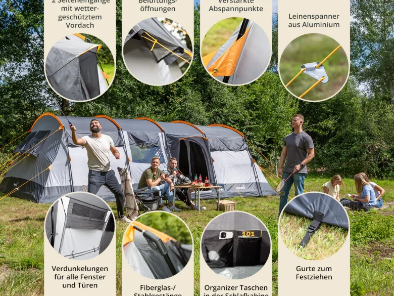 Skandika Hurricane 12 Sleeper Protect tunneltent