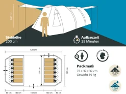 Skandika Kambo 12 tunneltent