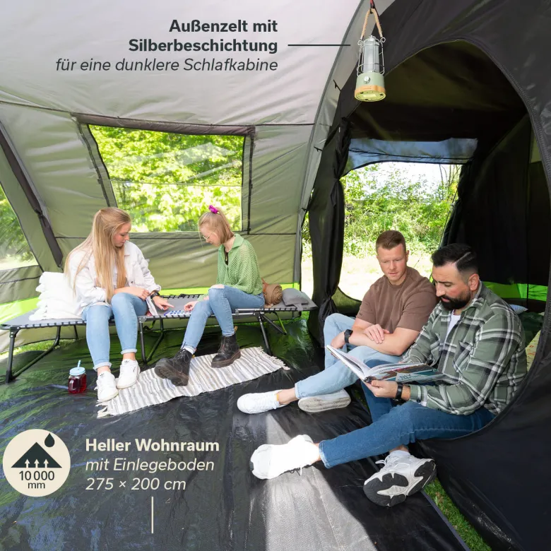 Skandika Kambo 4 tunneltent - black