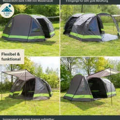 Skandika Kambo 4 tunneltent - black