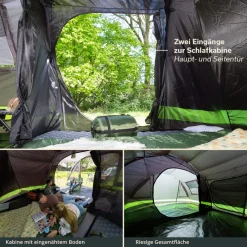 Skandika Kambo 4 tunneltent - black