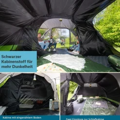 Skandika Kambo 6 tunneltent - Black