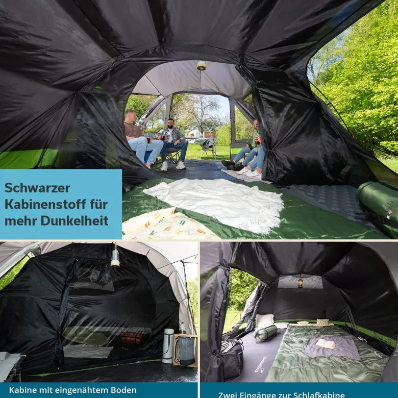 Skandika Kambo 6 tunneltent - Black