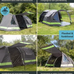 Skandika Kambo 6 tunneltent - Black
