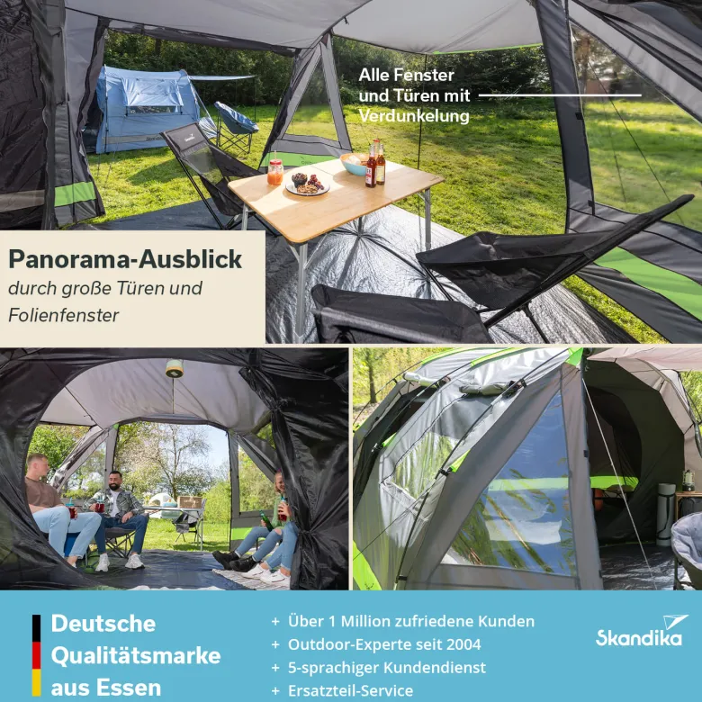 Skandika Kambo 6 tunneltent - Black