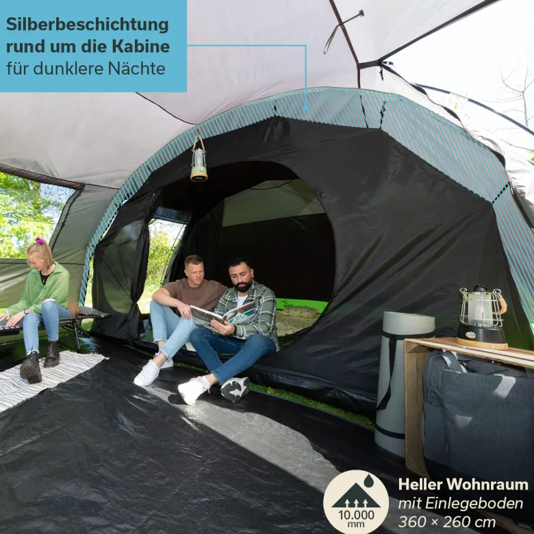 Skandika Kambo 6 tunneltent - Black