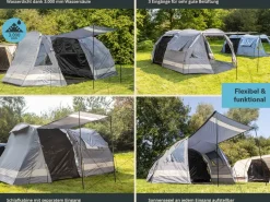 Skandika Kambo 6 tunneltent - Grey