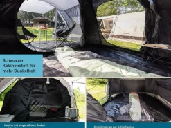 Skandika Kambo 6 tunneltent - Grey