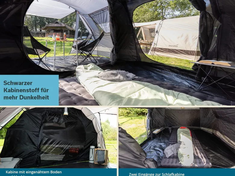 Skandika Kambo 6 tunneltent - Grey