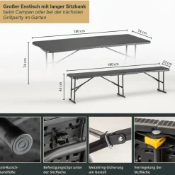 Skandika Masi tafel met 2 banken