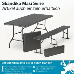 Skandika Masi tafel met 2 banken