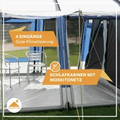 Skandika Montana 8 blauwe Tunneltent