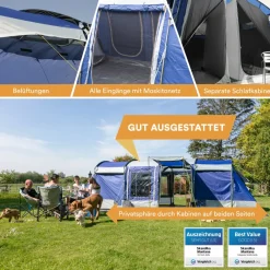 Skandika Montana 8 blauwe Tunneltent