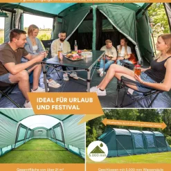 Skandika Montana 8 groene tunneltent