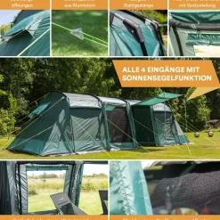 Skandika Montana 8 groene tunneltent