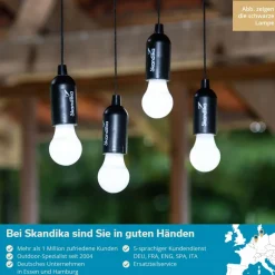 Skandika Narvik LED set van 4 hanglampen - Grey