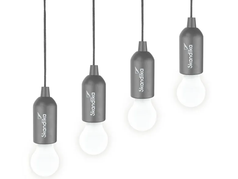 Skandika Narvik LED set van 4 hanglampen - Grey