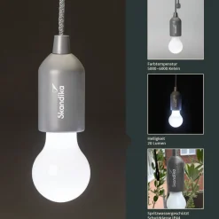 Skandika Narvik LED set van 4 hanglampen - Grey