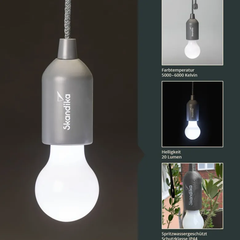 Skandika Narvik LED set van 4 hanglampen - Grey