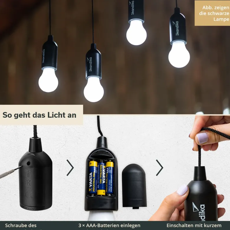 Skandika Narvik LED set van 4 hanglampen - Grey