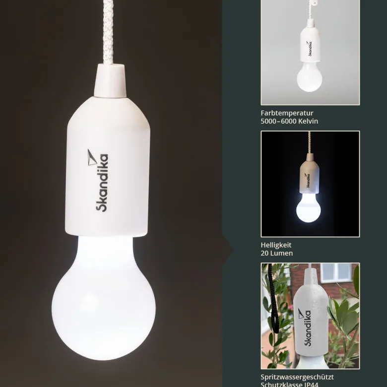 Skandika Narvik LED set van 4 hanglampen - White