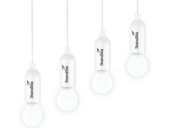 Skandika Narvik LED set van 4 hanglampen - White