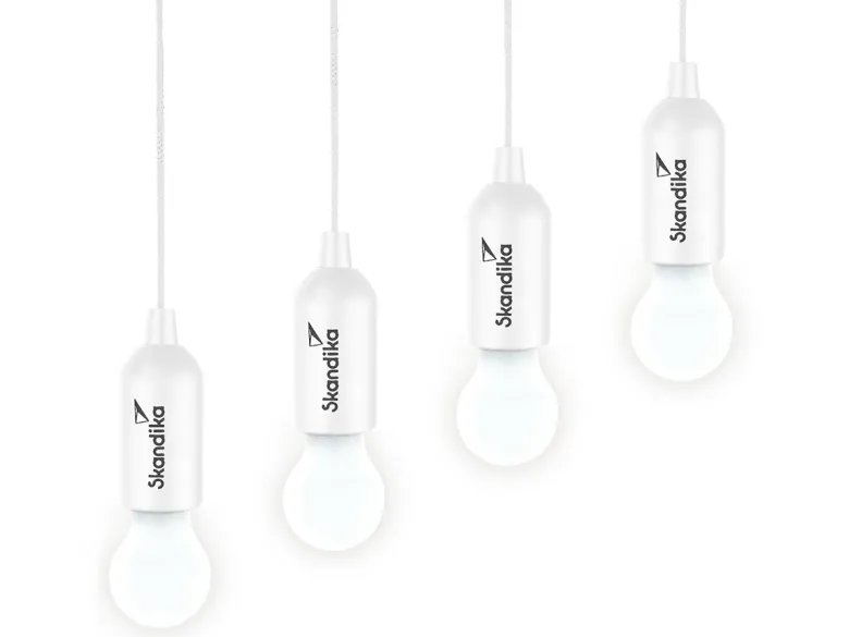Skandika Narvik LED set van 4 hanglampen - White