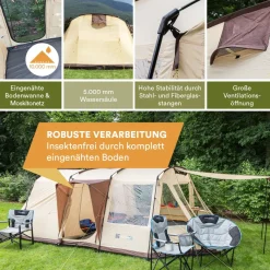 Skandika Nordland 4 beige Tunneltent