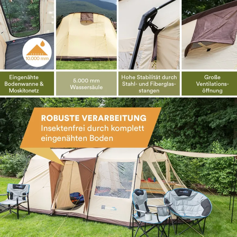 Skandika Nordland 4 beige Tunneltent