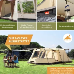 Skandika Nordland 4 beige Tunneltent