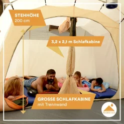 Skandika Nordland 4 beige Tunneltent