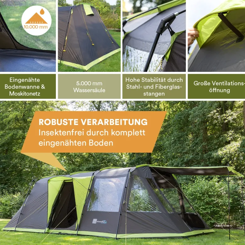 Skandika Nordland 4 grijze tunneltent
