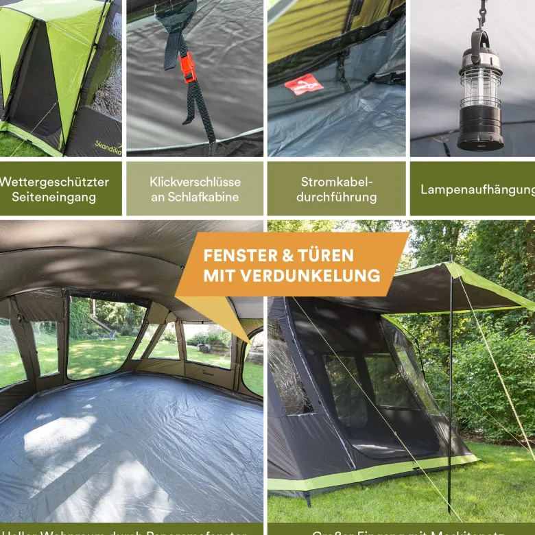 Skandika Nordland 6 grijze Tunneltent