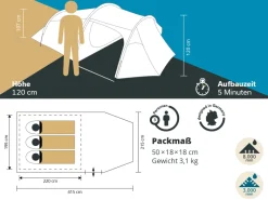 Skandika Oteren trekking tent - 3 personen