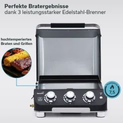 Skandika Palo Gas plancha met deksel