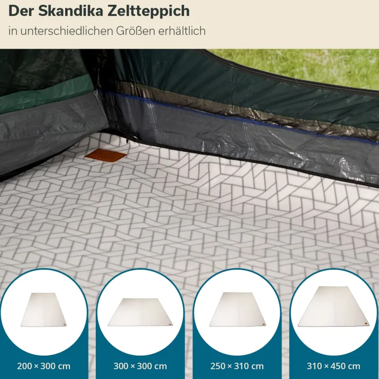 Skandika polyester fleece tenttapijt - 200 x 300 cm