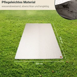 Skandika polyester fleece tenttapijt - 200 x 300 cm