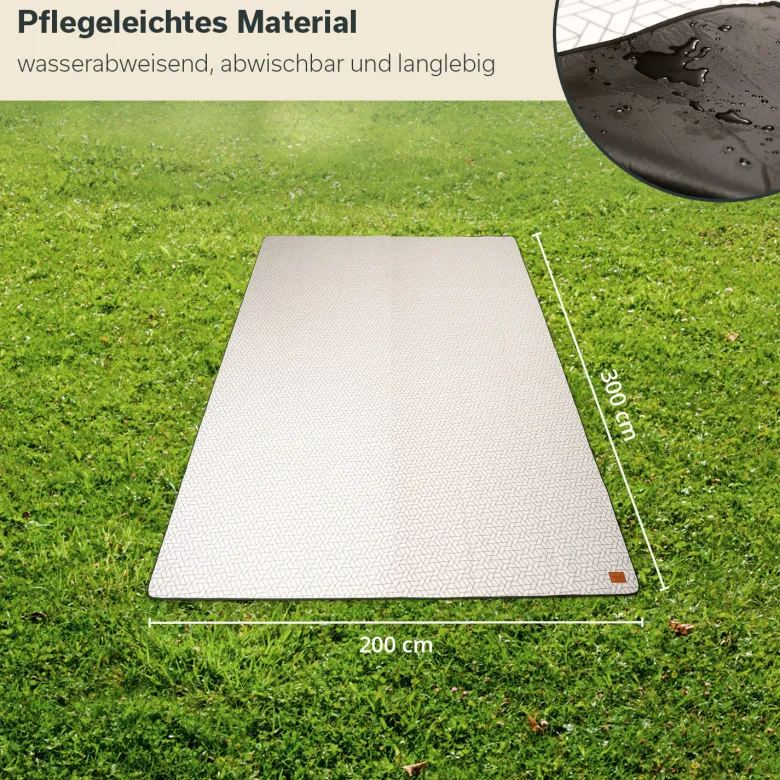 Skandika polyester fleece tenttapijt - 200 x 300 cm