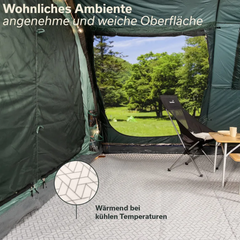 Skandika polyester fleece tenttapijt - 200 x 300 cm
